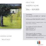 Ausstellungstitel  " Helle Tage" - Andrea Mohr